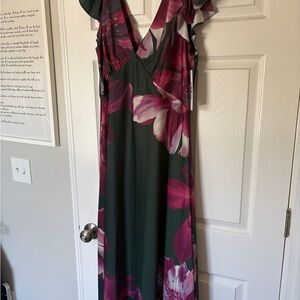 Calvin Klein Dark Green Dress NWT